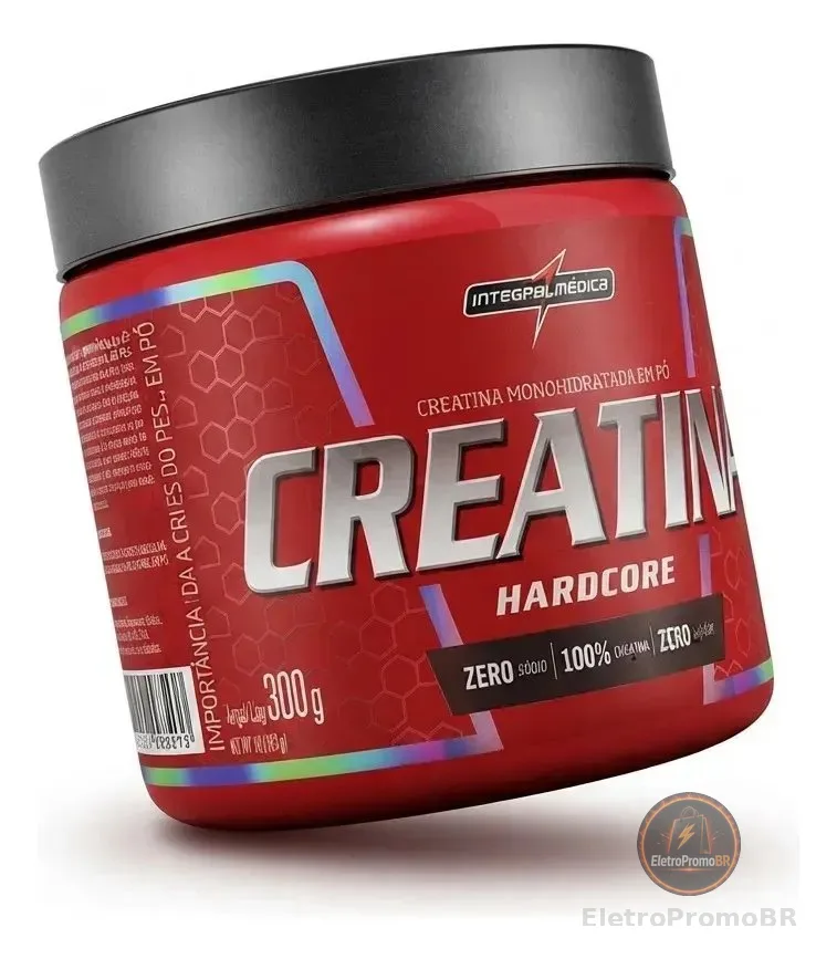 Creatina Integralmédica Monohidratada Hardcore em pó Sem sabor x 300g