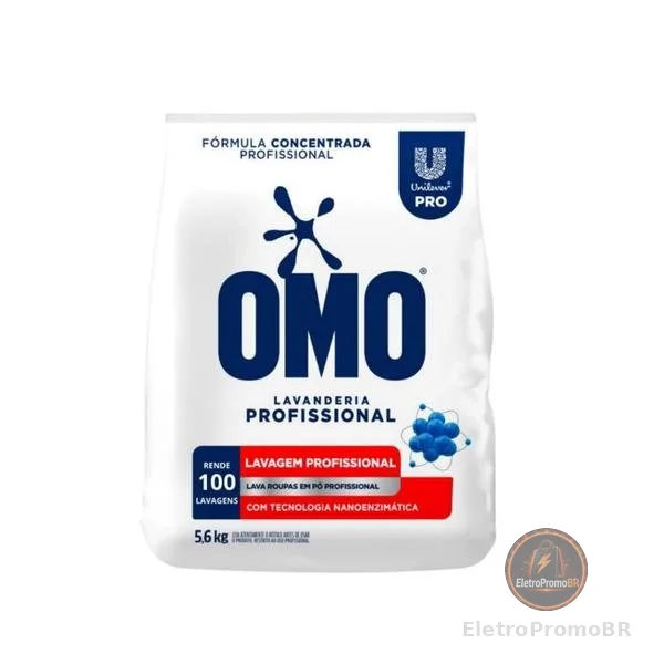 Lava Roupas Pó 5,6KG Omo Lavanderia Pro