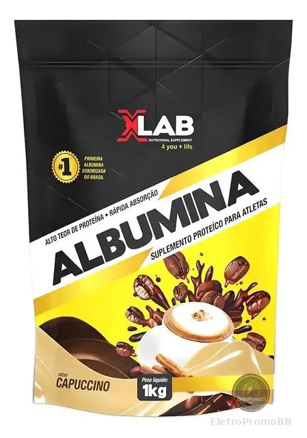 Albumina 1kg Cappuccino Xlab Proteína Clara De Ovo Suplemento Esportivo