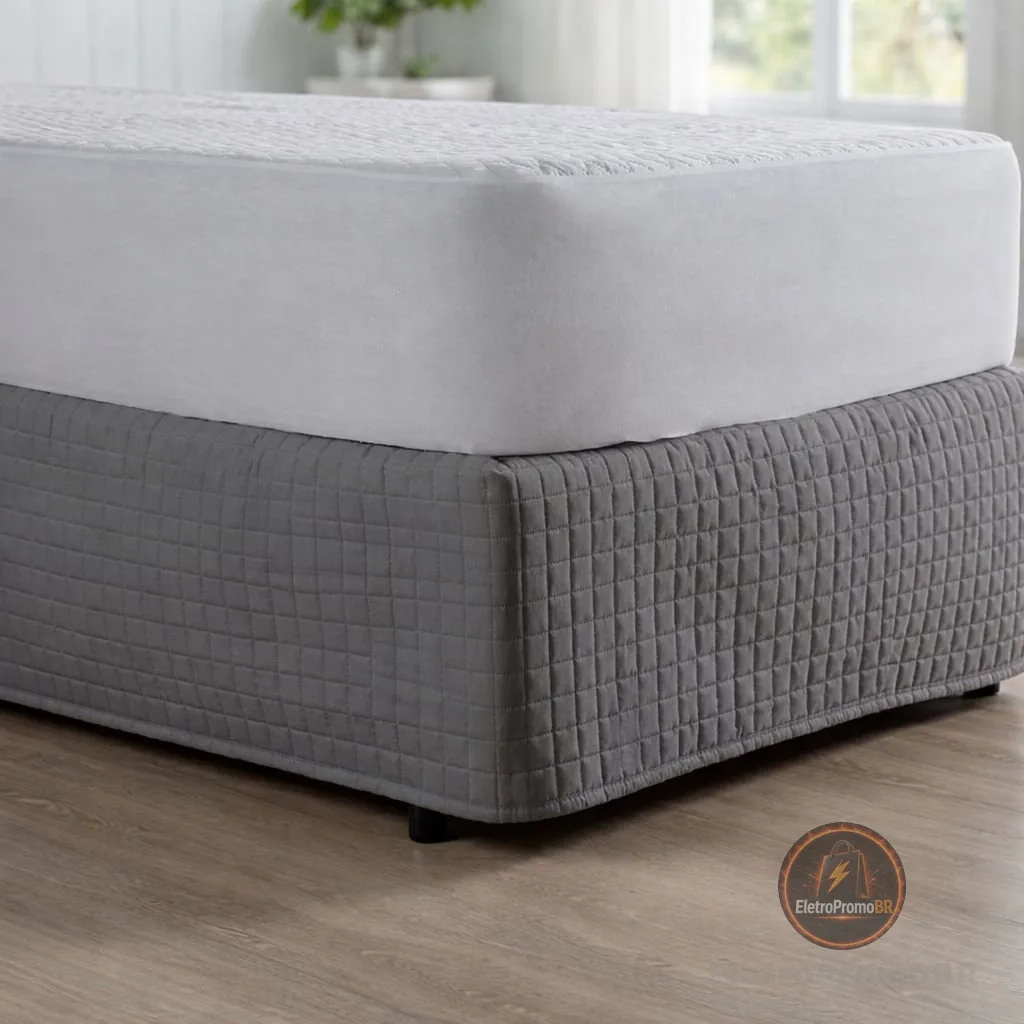 Saia para Cama Box Matelassê Ultrassônico Todos Tamanhos 200 Fios, Solteiro, Casal, Queen e King