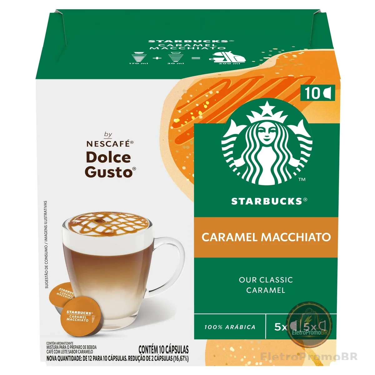 Starbucks Caramel Macchiato By Nescafé Dolce Gusto, 1 caixa com 10 cápsulas