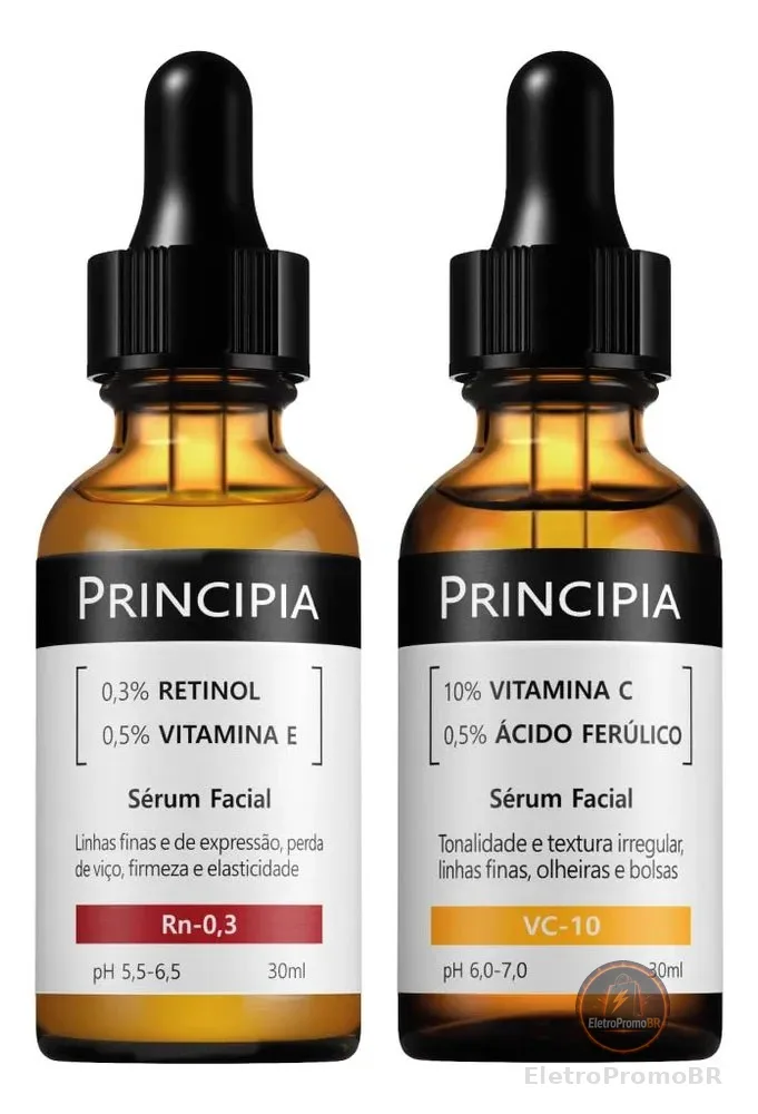 Principia Kit Tratamento C/ 2 Séruns Vitamina C 10 + Retinol