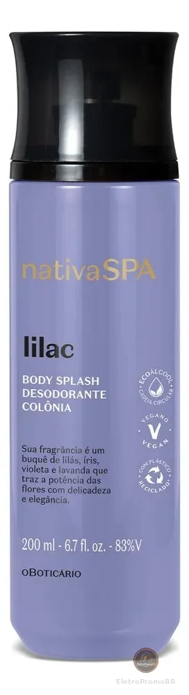 O Boticário Nativa Spa Lilac Body Splash Colônia