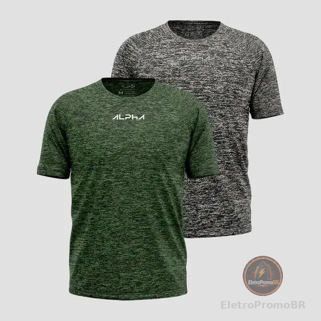 Kit 2 Camisetas New Fluid Masculina Dry Alpha