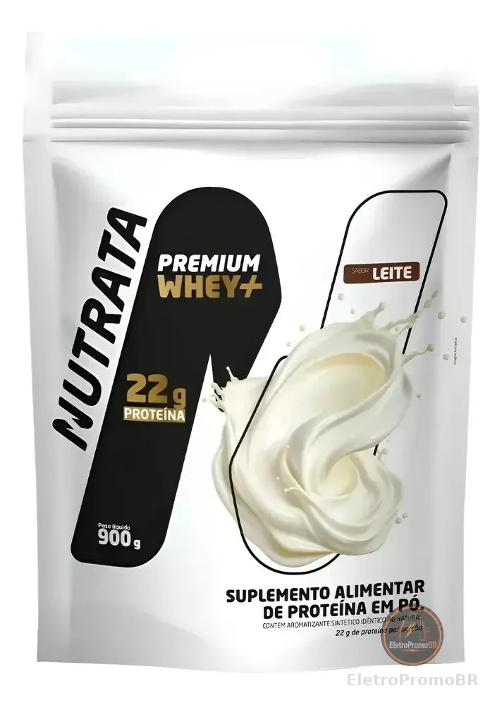 Whey Premium+ Leite Nutrata Refil 900g Leite