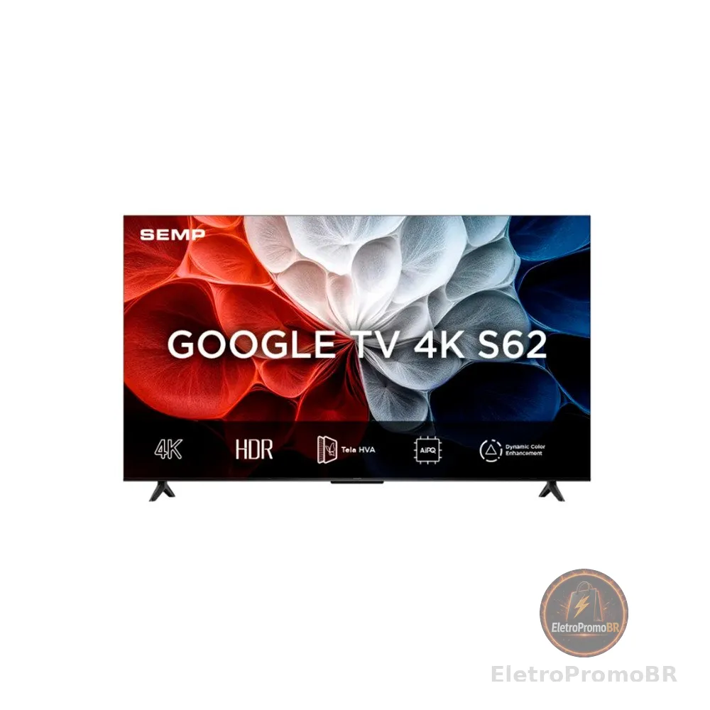 Smart Tv Semp 43 Polegadas S62 4k Uhd Google Tv 43s62
