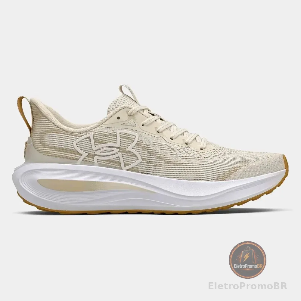 Tênis Masculino Charged Skyline 5 Under Armour Bege Liso 40 Br