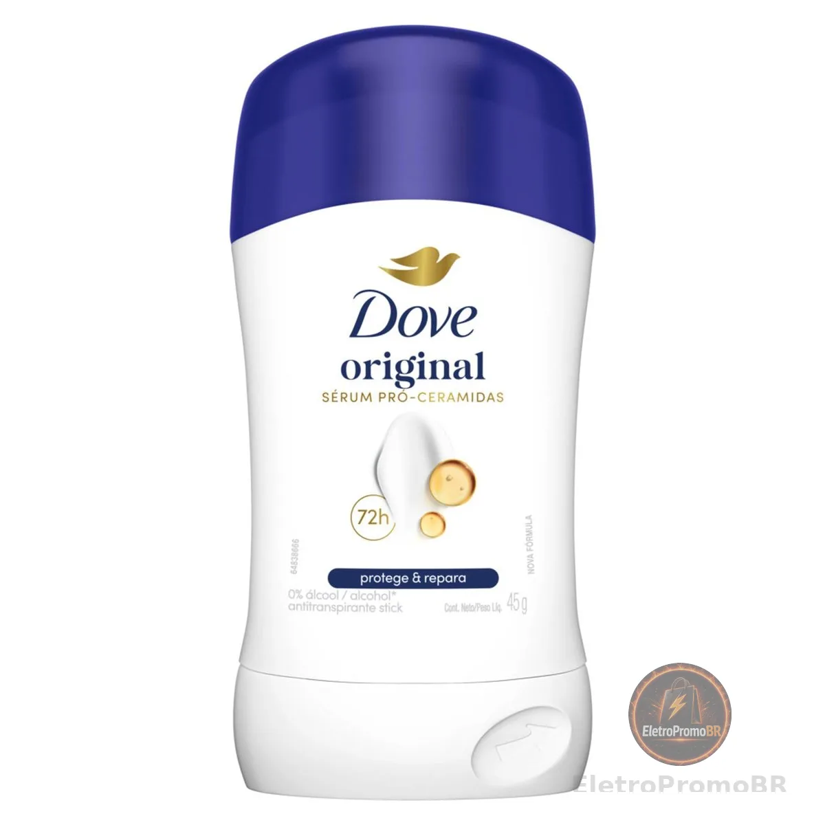 Dove Desodorante Antitranspirante Stick Original 72h de Proteção 45g