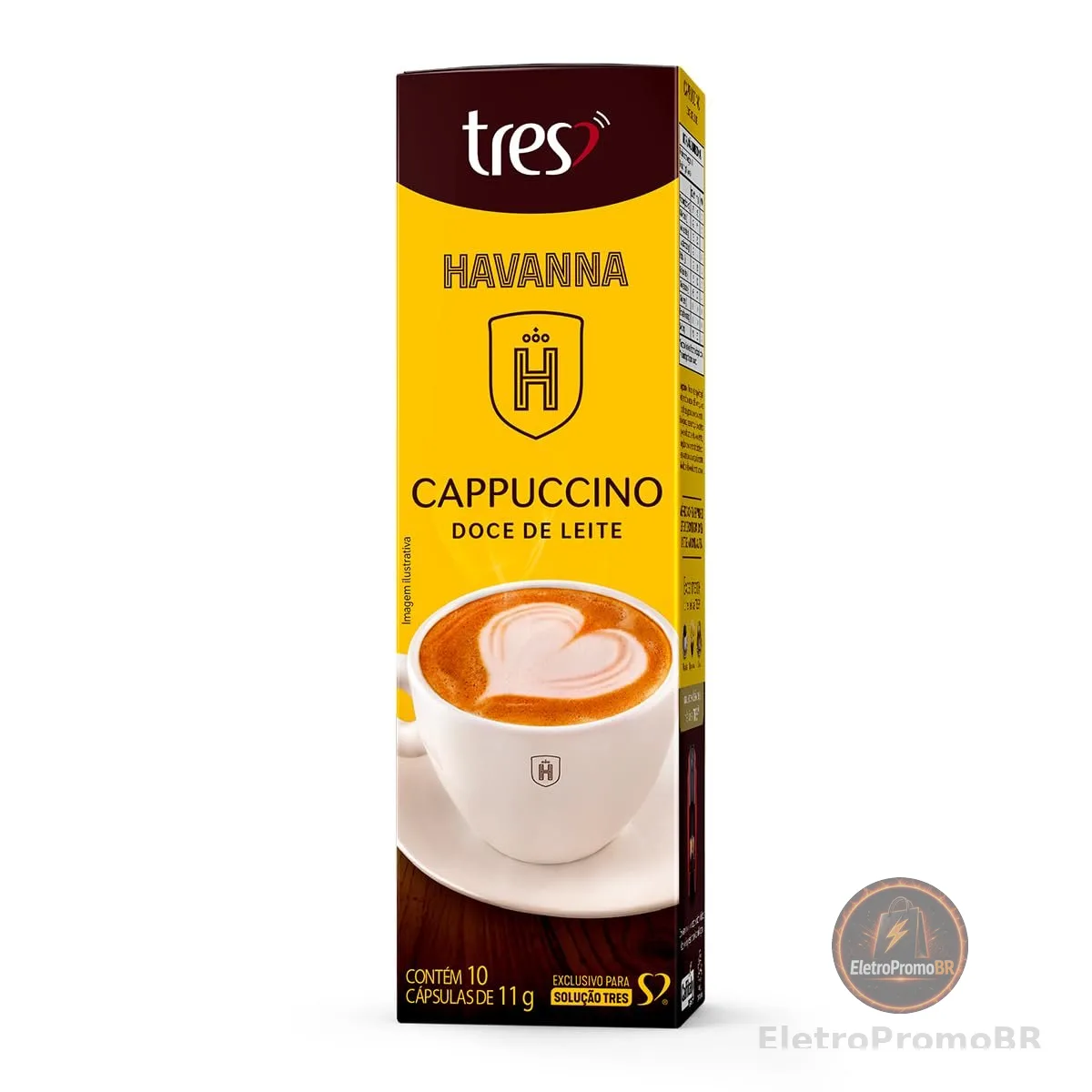 Capsula de Cappuccino Doce De Leite TRES 3 Corações 10 unid