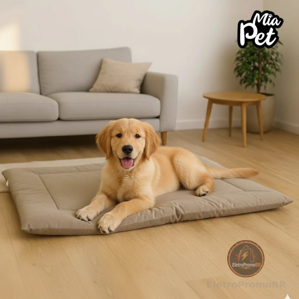 Colchonete Cama Pet de Suede ou Linho Resistente para cachorros e gatos Pequeno Médio e Grande Porte