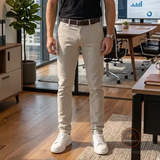 Calça Sarja Masculina Alfaiatari Slim Bolso Faca Tradicional