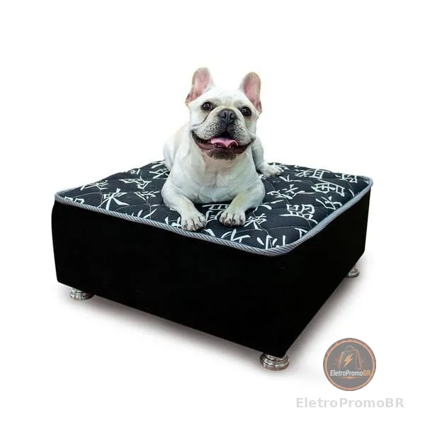 Cama Box Pet Sleep Black Cães E Gatos 50x50x20