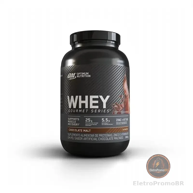 Proteínas, Zinco e Vitamina B6 Optimum Nutrition Whey Gourmet Series em pó sabor Chocolate x 900g