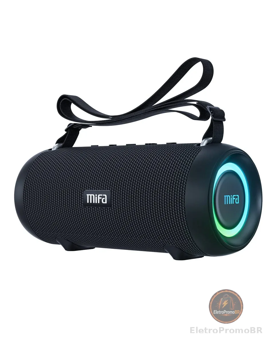MIFA A90 Caixas de Som Portáteis Bluetooth, Alto-falante Bluetooth portátil IPX7 à prova d'água, 60W Bass, Emparelhamento estéreo sem fio, Mic embutido, Suporte Micro SD, USB, AUX-in, USB-C Charing