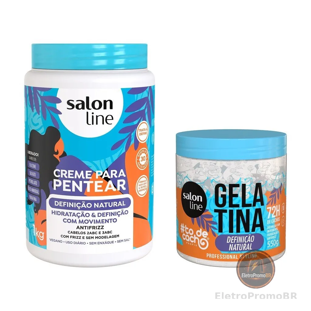 Kit Definição Natural com Creme para Pentear e Gelatina #todecacho