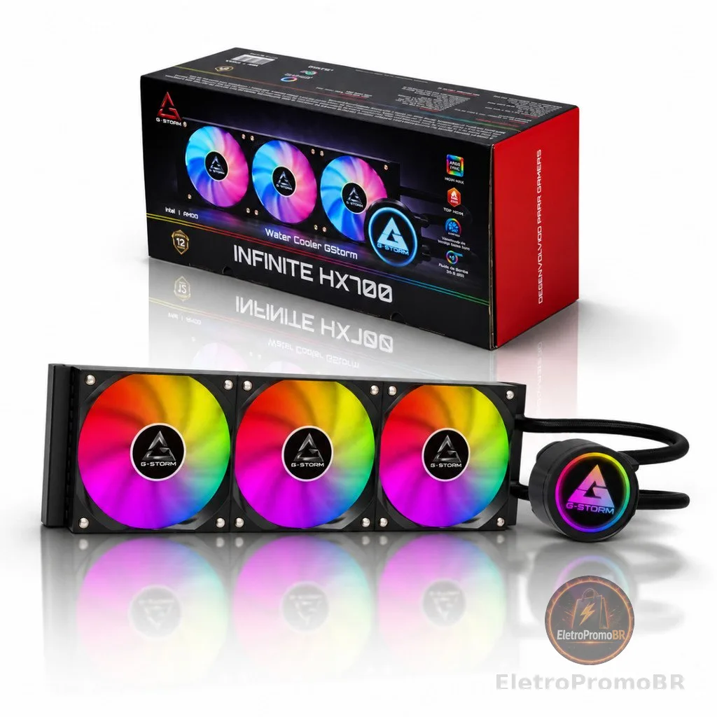 Water Cooler GStorm HX700 ARGB 360mm 320W Intel AMD