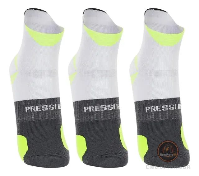 Kit 3 Meias Corrida Cano Curto Running Lupo Anti Bolha 15422