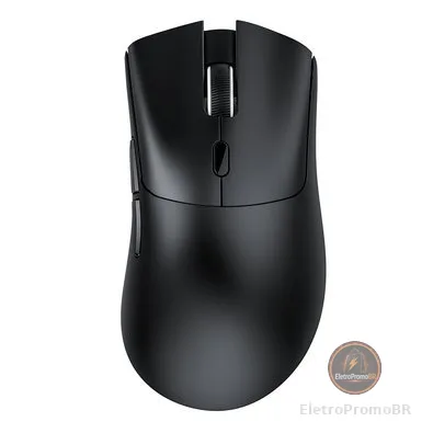 Mouse Gamer sem Fio Attack Shark R1 Ultraleve e design Ergonômico, Tri-Mode, 18.000 DPI, Sensor Óptico PAW3311, 6 Botões - Preto