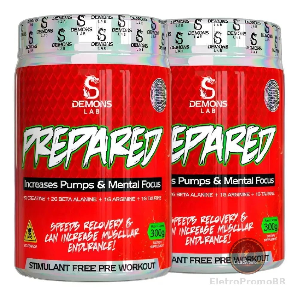 Kit 2x Pre Treino Prepared 300g Exotic Fruit - Demons Lab Exotic Fruit