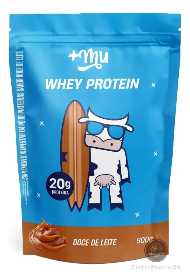 Whey Protein Concentrado +Mu em pó sabor Doce de leite x 900g