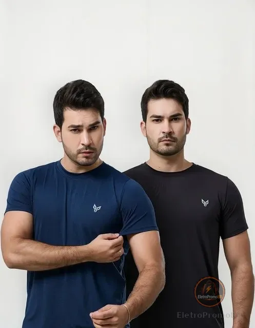 Kit 2 Camisa Camiseta Dry Fit Uvb Térmica Masculina Academia