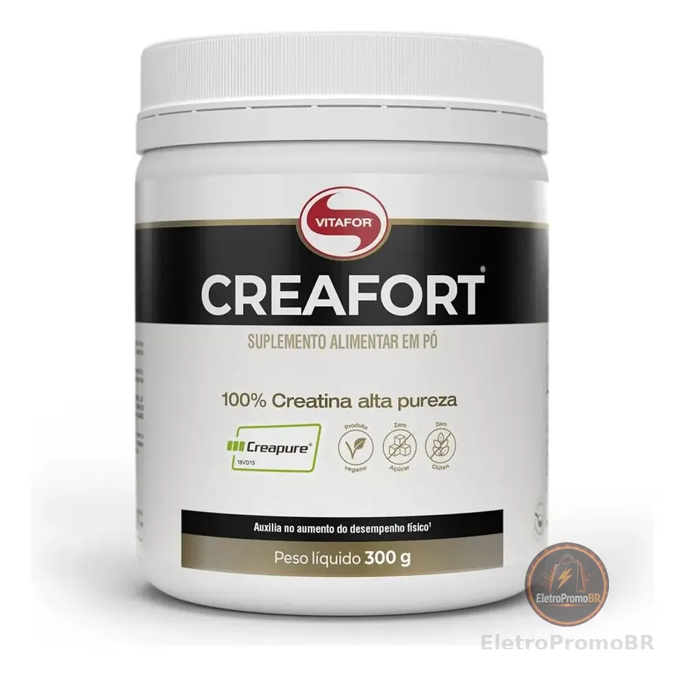 Creatina Monohidratada Creafort Sem Sabor 300g Vitafor Sem Sabor