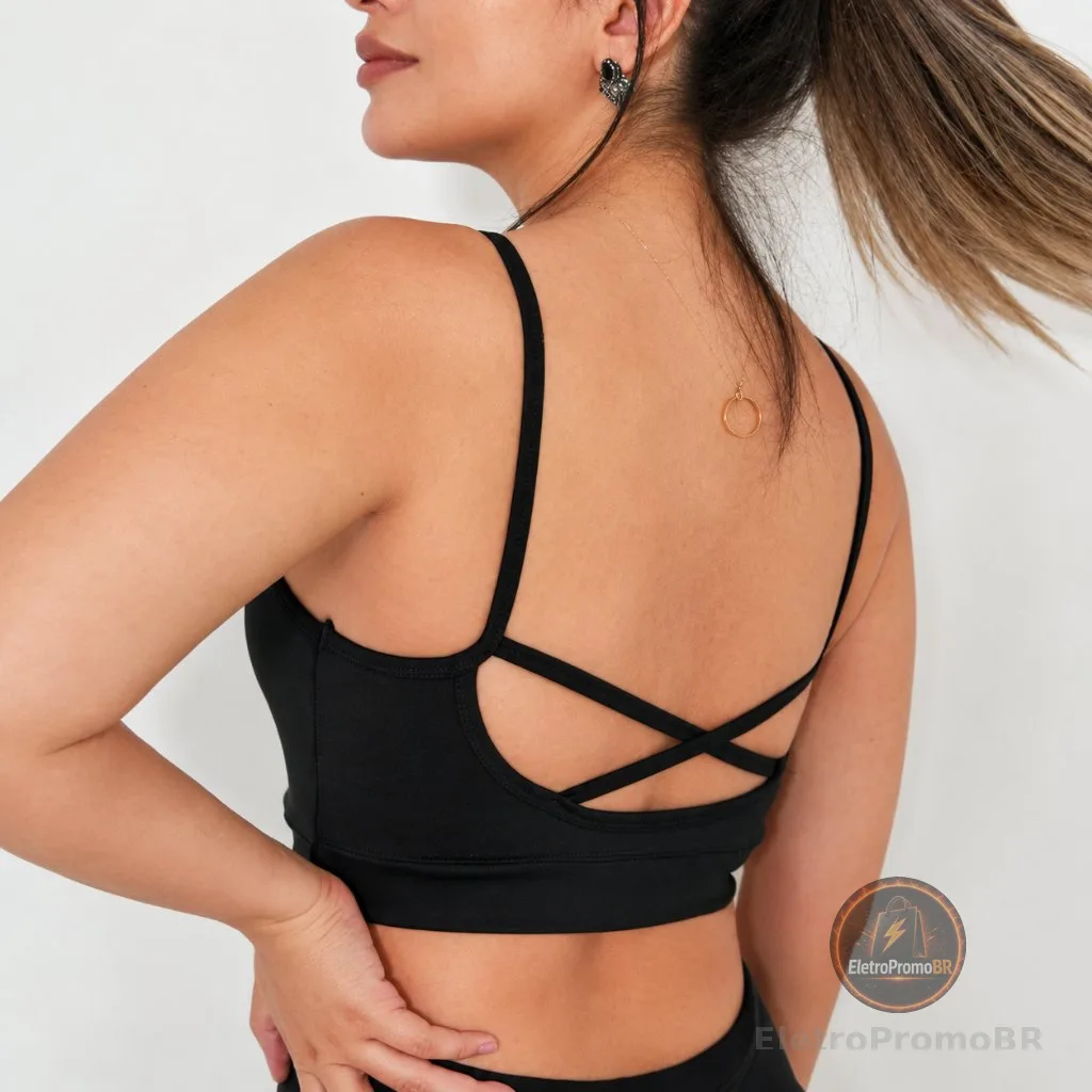 Top Academia Alcinha Fitness Com Cruzado nas Costas: Zero Transparência - Suplex Power - Costas Xis Top Fitness - Cores