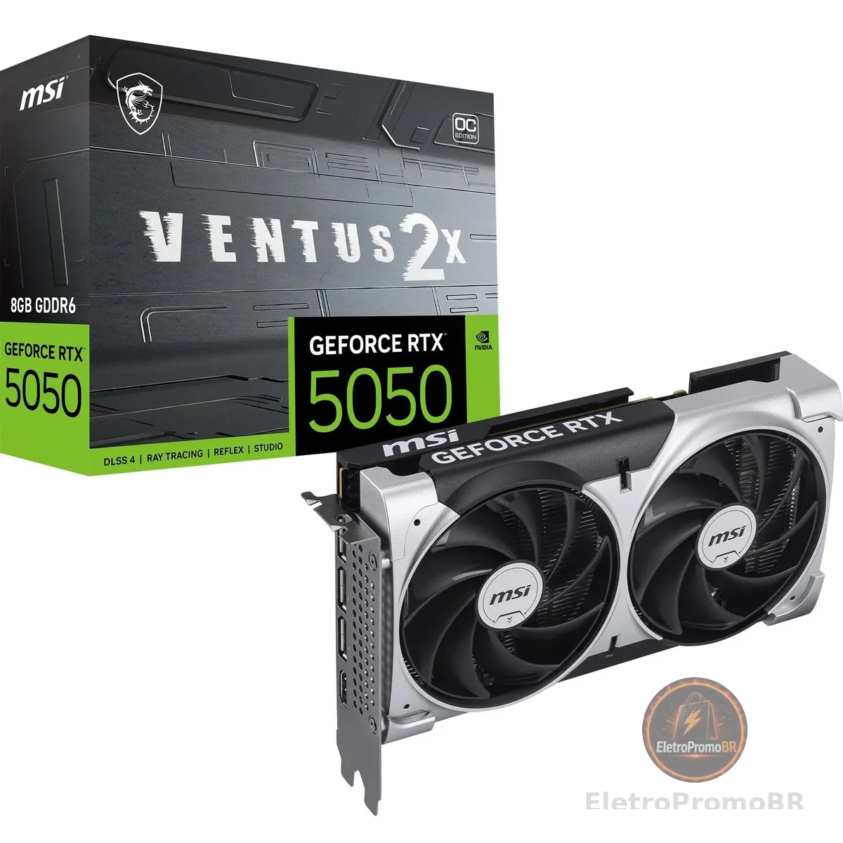 GPU NV RTX5050 8GB GDDR6 128BITS VENTUS 2X OC MSI 912-V538-010