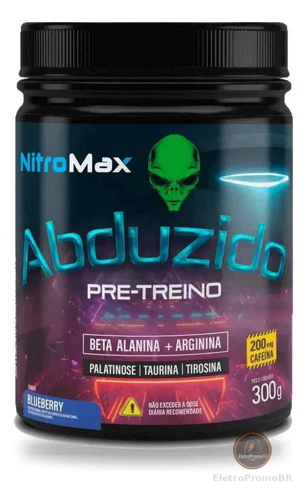 Abduzido Pre Treino Nitro Max Blueberry 300g