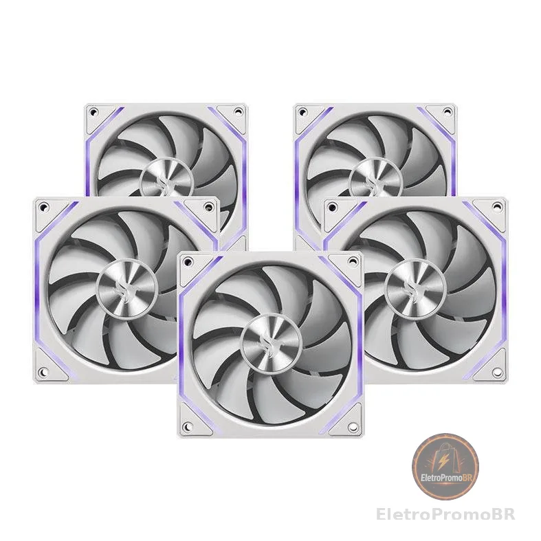 Kit Ventoinha Pichau Ventus NX, ARGB, 5x120mm, Branco, PCH-VTNX5-WH01