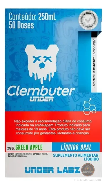 Clembuter Under Under Labz Cafeína Cromo Taurina L-carnitina