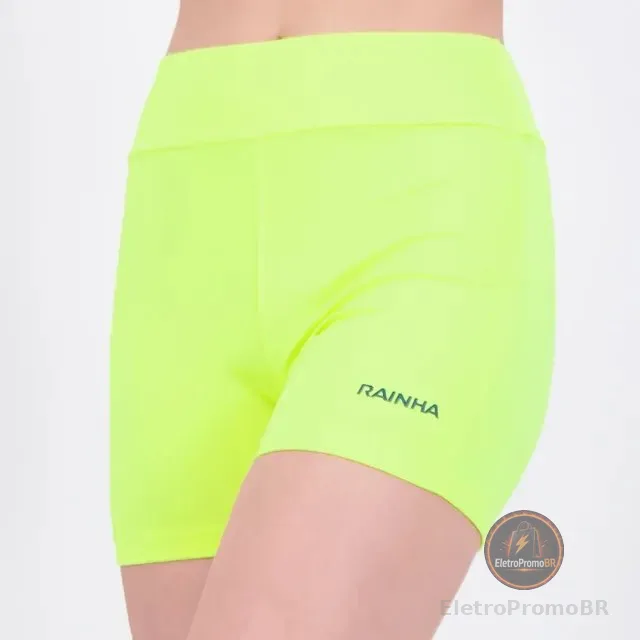 Bermuda Rainha Uv 50+ Classic Curta Feminina Amarelo Flour