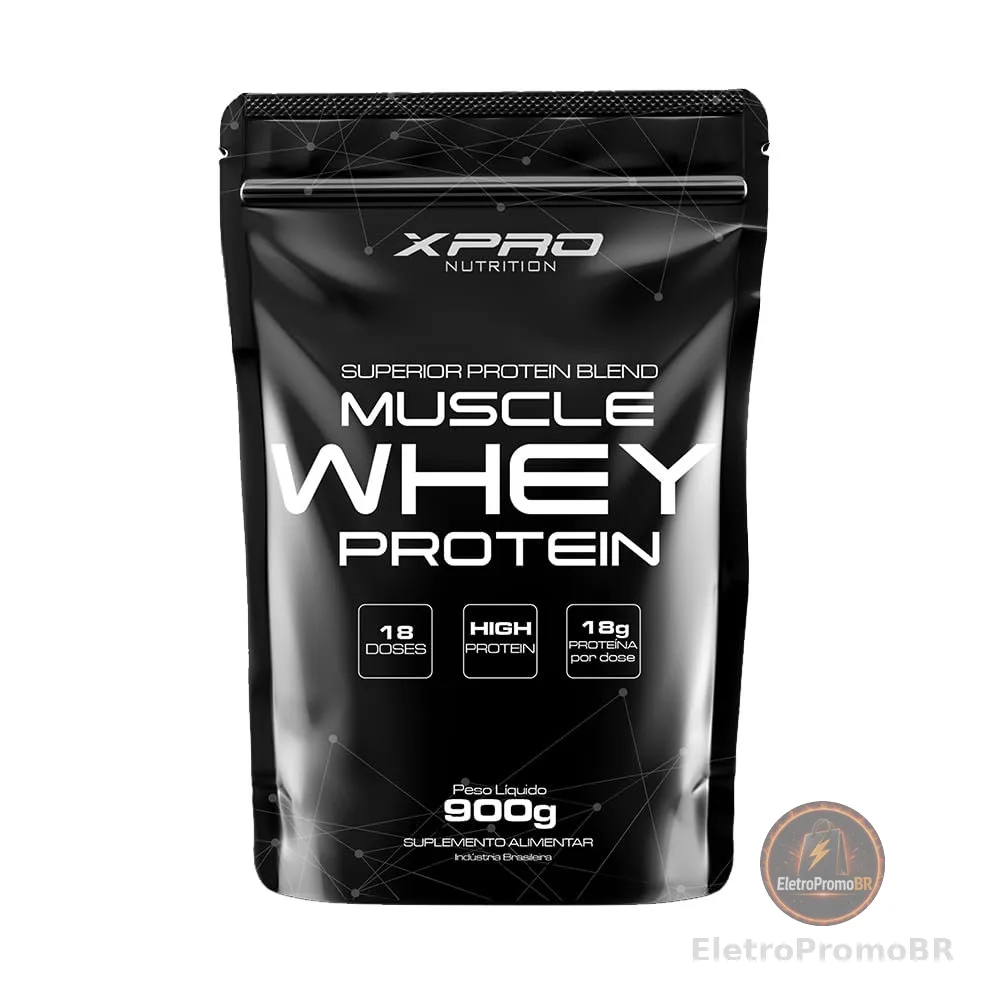 Whey Protein Muscle Whey 900g - XPRO Nutrition (Morango)