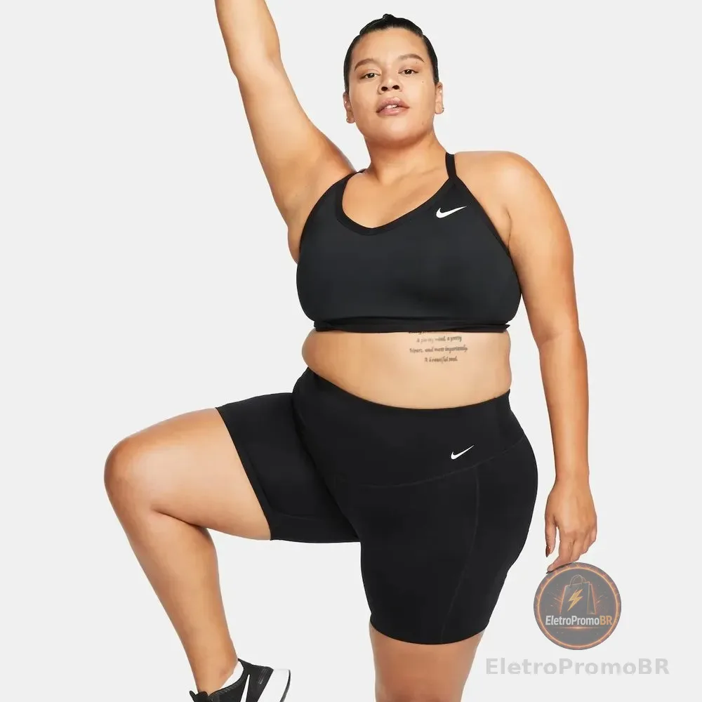 Plus Size - Shorts Nike One Feminino Preto/branco 1xg