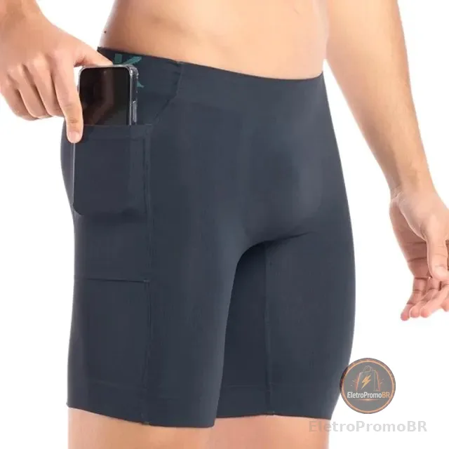 Bermuda Térmica Compressão Anti Assadura Short Com Bolso