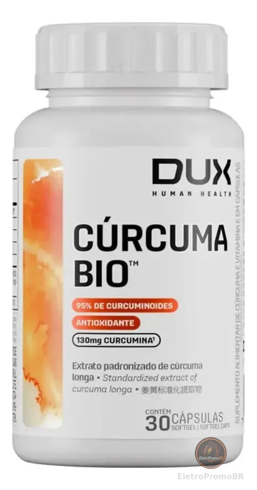 Curcuma Bio Pote Com 30 Cápsulas Dux Human Health Sem Sabor