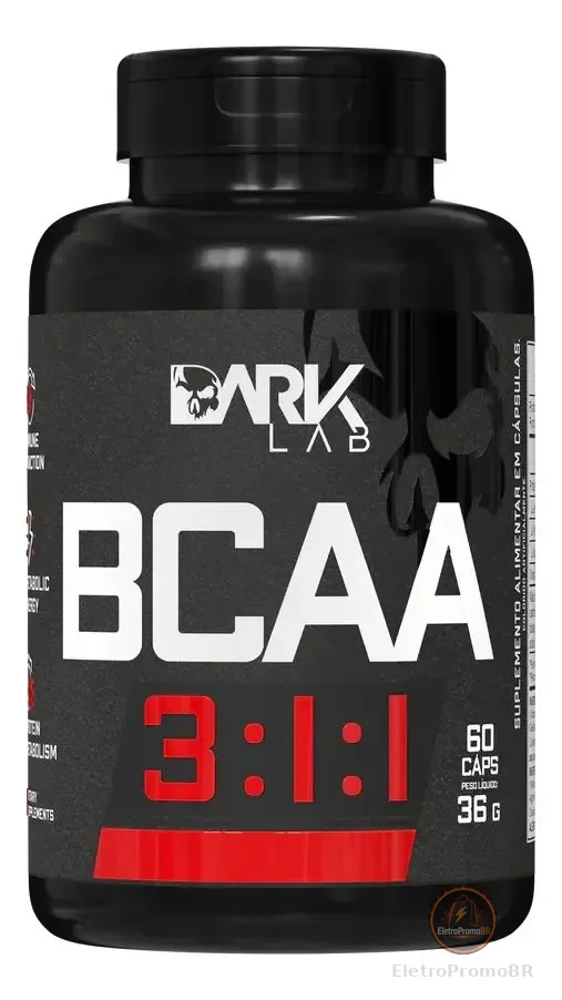 Bcaa 3:1:1 60 Caps Dark Lab Leucina Valina E Isoleucina Sabor Sem sabor