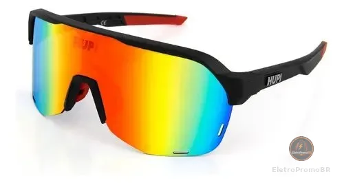 Óculos de Sol Hupi Huez Mirror Cor Preto/Vermelho