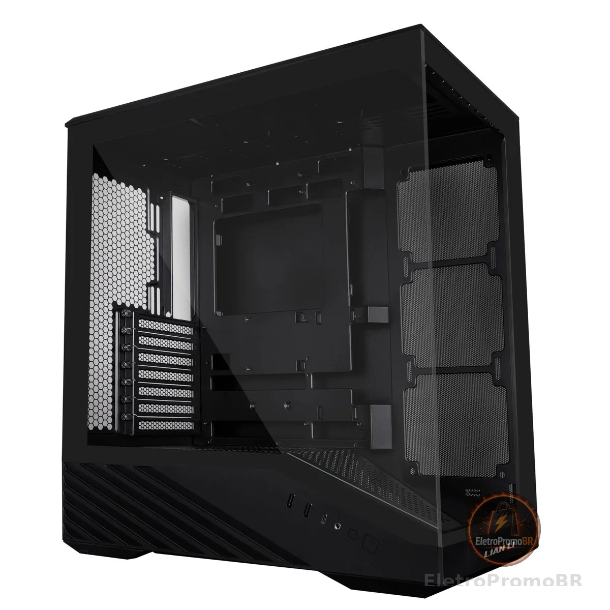 Gabinete Gamer Lian Li Vector V100 Preto Sem Fans V100X