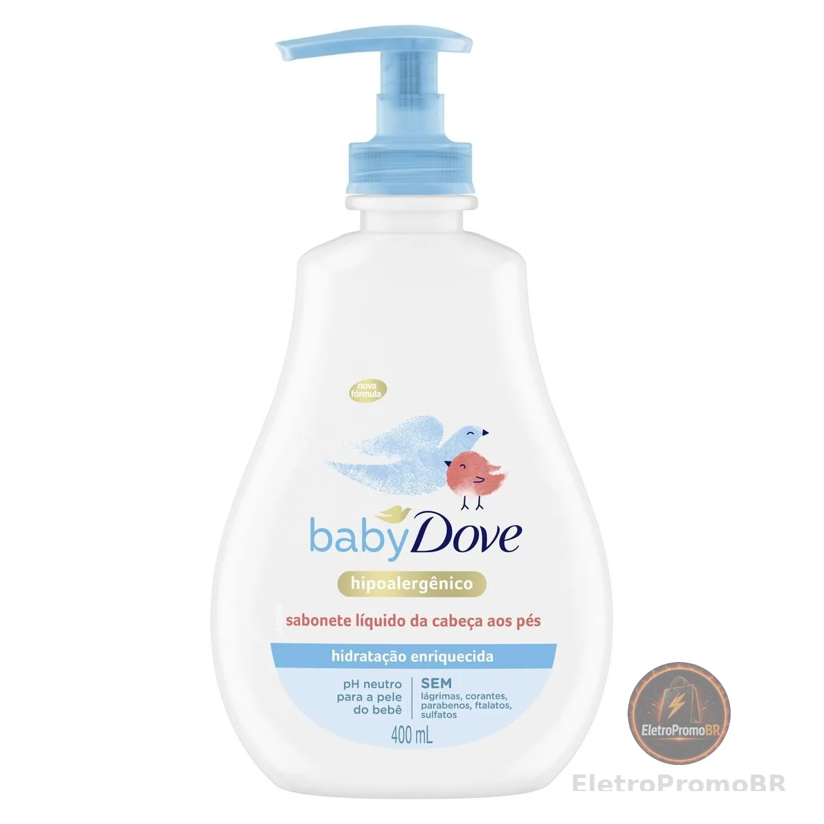 Baby Dove Sabonete Líquido Da Cabeça Aos Pés Hidratação Enriquecida 400Ml