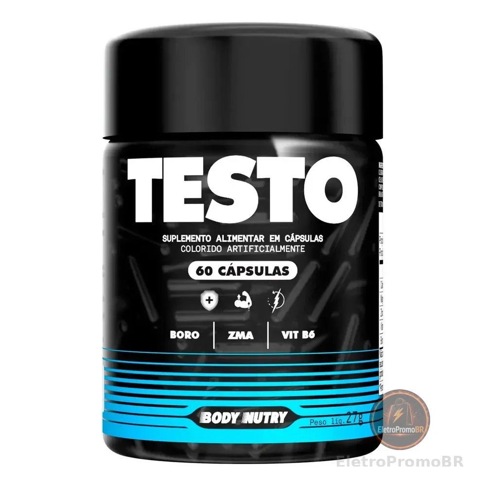 Body Nutry Testo 100% Natural Zma Boro 60 Cápsulas Sem Sabor Suplemento