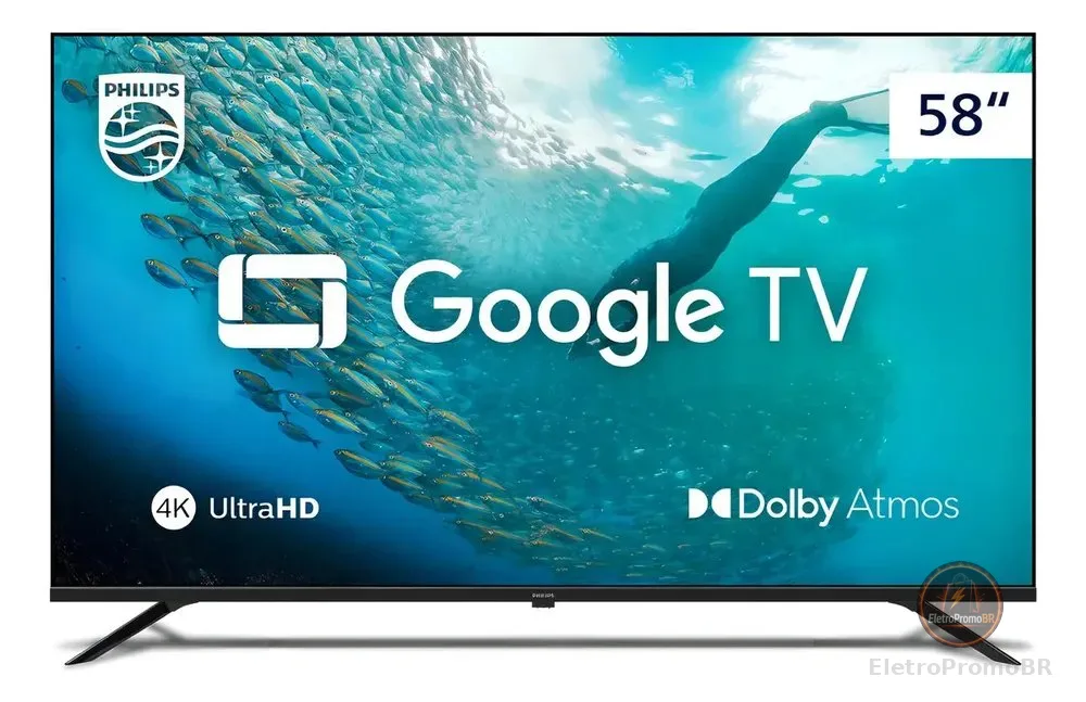 Smart Tv 4k Uhd Led 58 Philips Pug7019 Wi-fi Google Tv 3 Hd