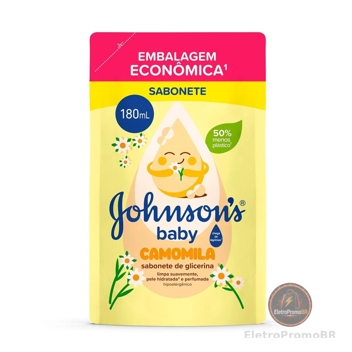 Sabonete Líquido Johnson's Baby, Glicerina e Camomila, 180ml
