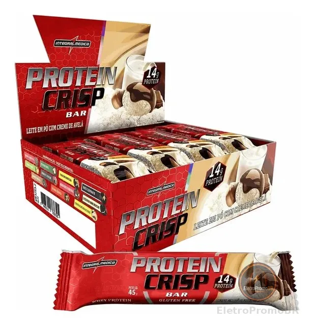 Barra Protein Crisp Bar Caixa C/ 12 Integralmedica