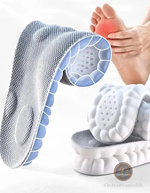 Palmilha De Altissimo Conforto 4d Tênis Sapatos Ortopédica
