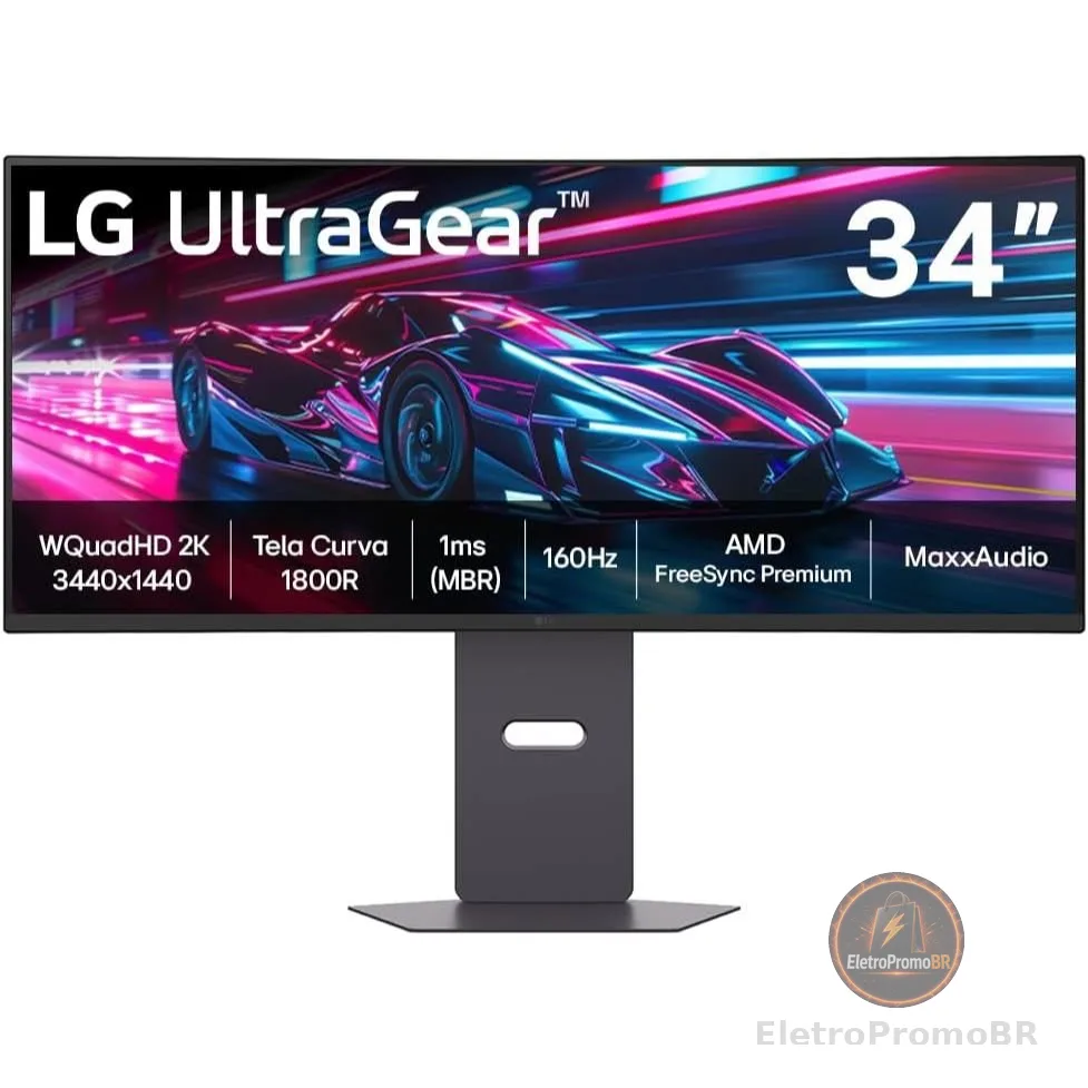 Monitor Gamer LG UltraGear™ Curvo 34" QuadHD 2K UltraWide 160Hz HDR10