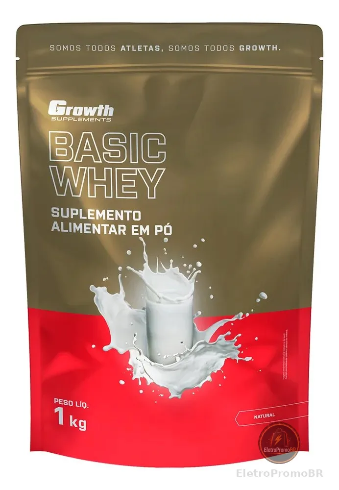 Proteína Growth Supplements Basic Whey em pó sabor Natural x 1kg