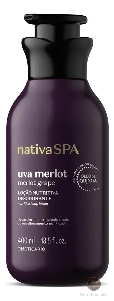 O Boticário Nativa Spa Loção Corporal Uva Merlot 400ml