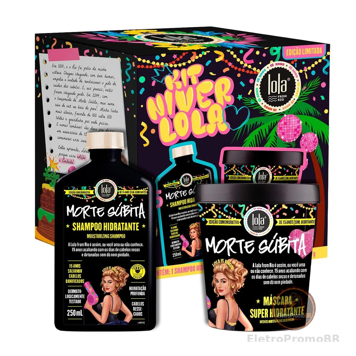 Kit Morte Súbita - Shampoo e Máscara - Edição comemorativa - Lola From Rio