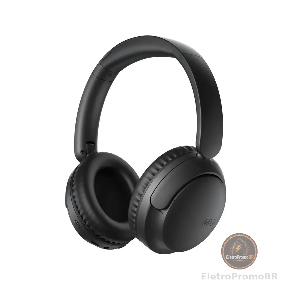 Headset Qcy H2s Lite Bluetooth 6.0 Com Enc Multiponto 60h Preto